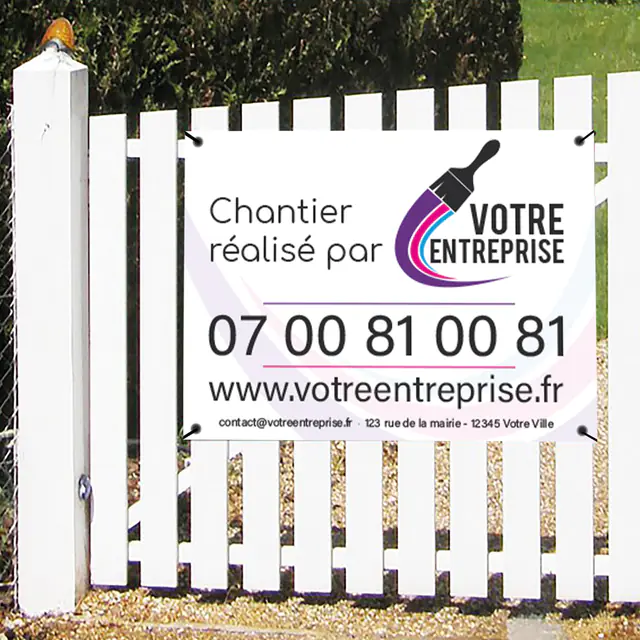 Panneau de chantier : exemple de réalisation